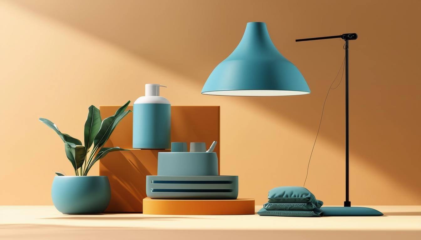 A product setup demonstrating corrected lighting, with balanced shadows and accurate color representation on a clean background