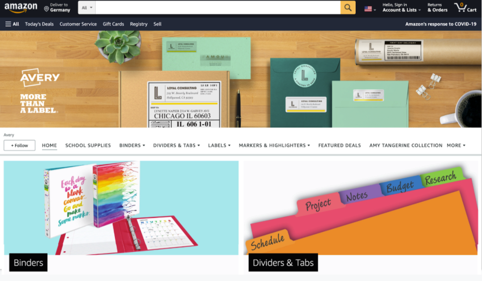 Avery Amazon Store